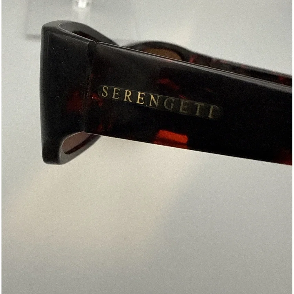 Serengeti Alba Authentic Polarized  Brown Tortoise 🔥 Wrap Sunglasses Vintage